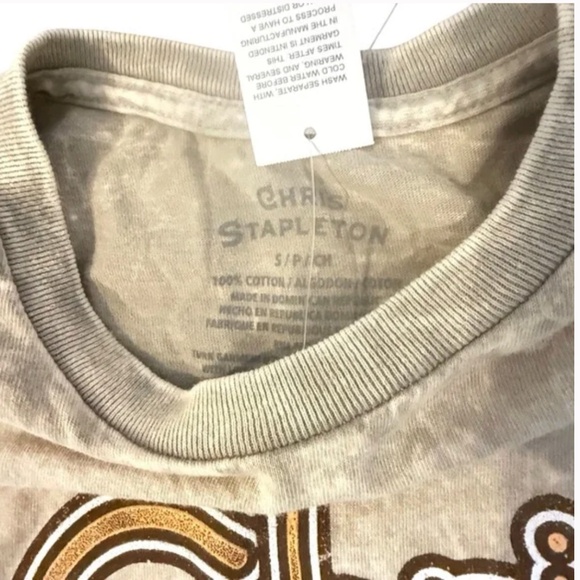 NWT Chris Stapleton Graphic T-Shirt - Cream Size Small - Picture 4 of 4